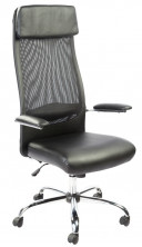 Кресло EChair-507 TPU net к/з черный, сетка, хром